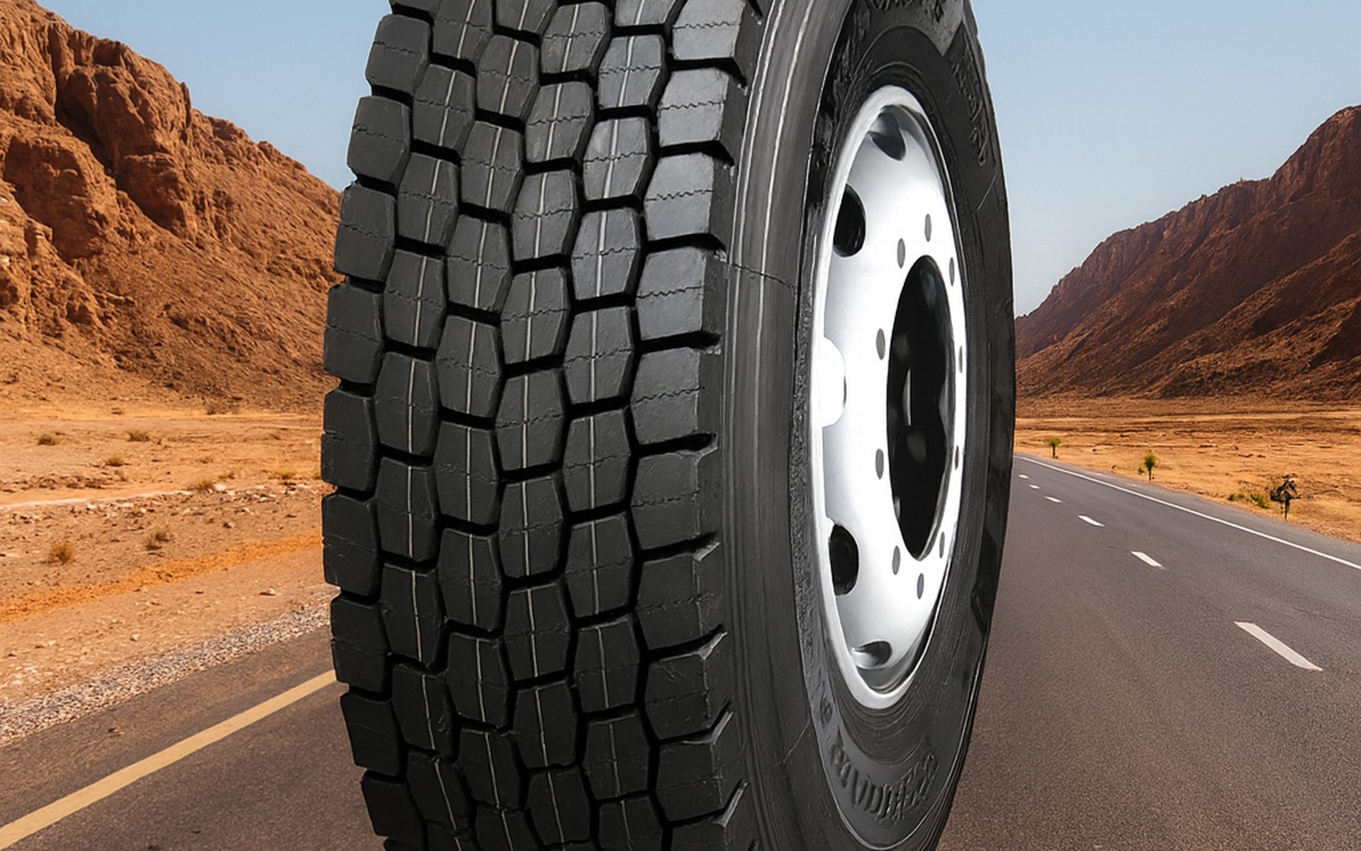 Roadstar tyre on Oman highway